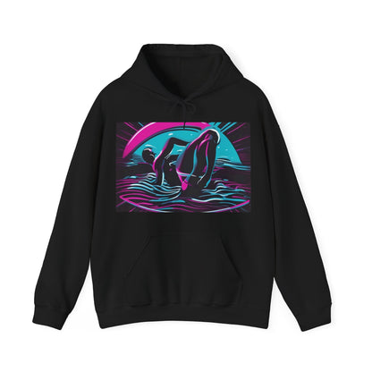 boostlete-pr-season-icon-swimmer-duotone-bold-0126 — Unisex Heavy Blend Hooded Sweatshirt (Gildan)