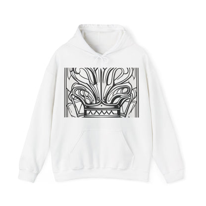 boostlete-boost-mode-icon-crown-offset-line-art-0190 — Unisex Heavy Blend Hooded Sweatshirt (Gildan)