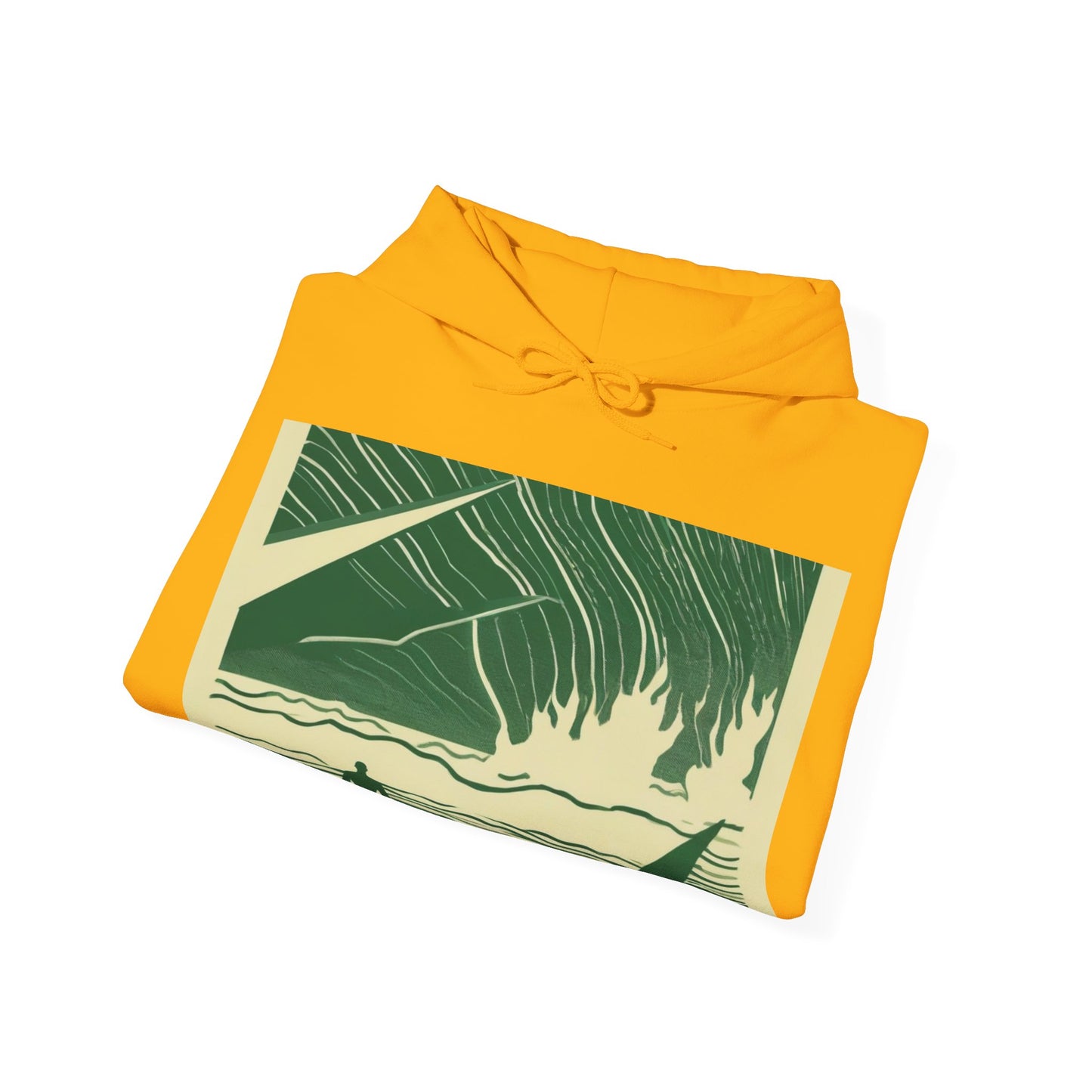 boostlete-mile-by-mile-icon-swimmer-motion-isometric-0078 — Unisex Heavy Blend Hooded Sweatshirt (Gildan)