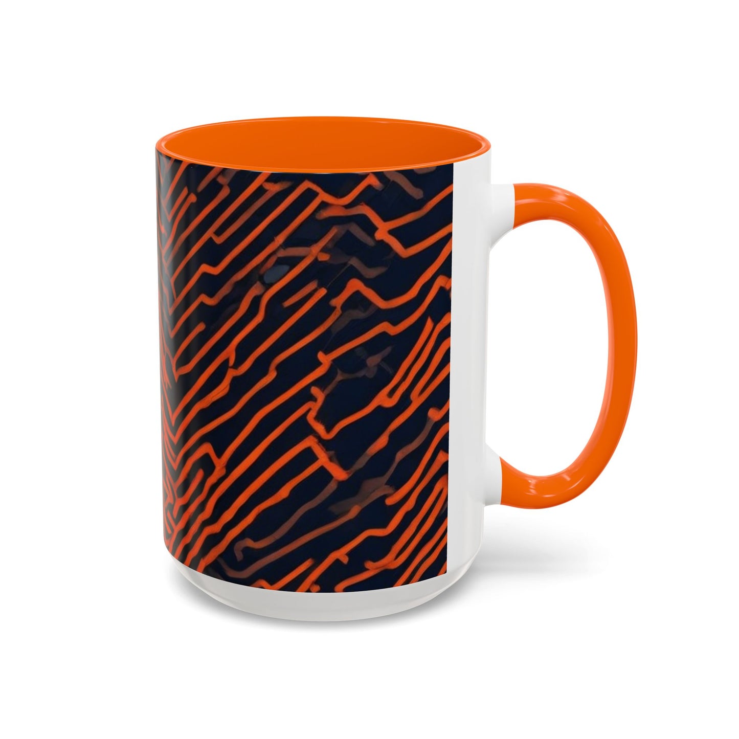 boostlete-field-day-pattern-ekg-modern-0087 — Accent Mug 11oz/15oz