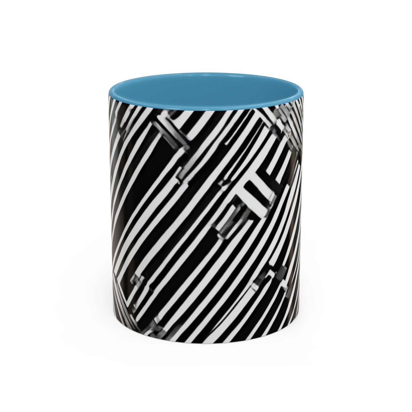 boostlete-mile-by-mile-pattern-barcode-monoline-0059 — Accent Mug 11oz/15oz