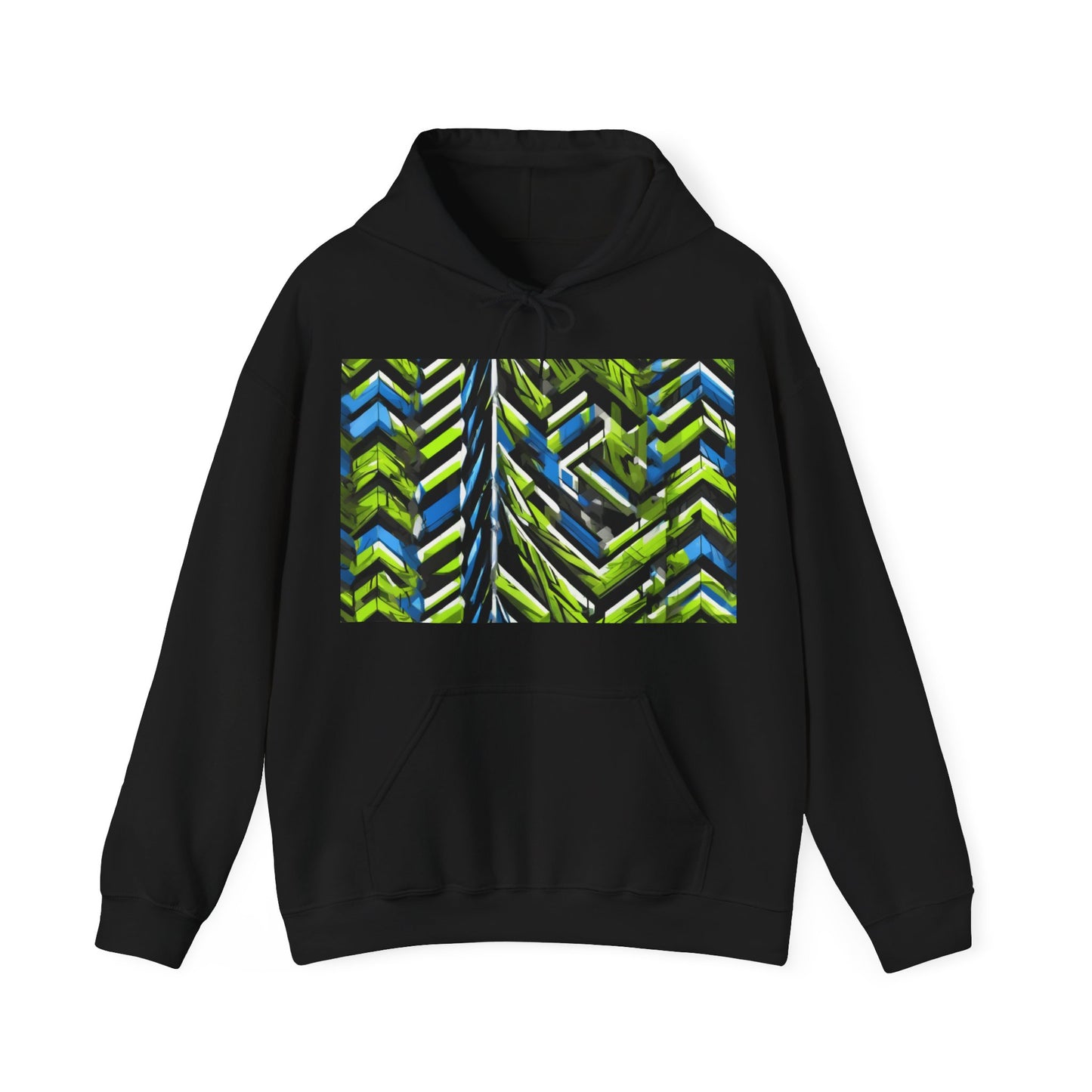 boostlete-rise-grind-pattern-chevron-isometric-0195 — Unisex Heavy Blend Hooded Sweatshirt (Gildan)