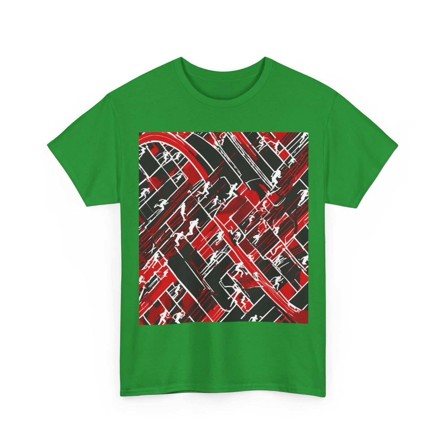 boostlete-pr-season-scene-marathoner-outline-modern-0124 — Unisex Heavy Cotton Tee (Gildan 5000)