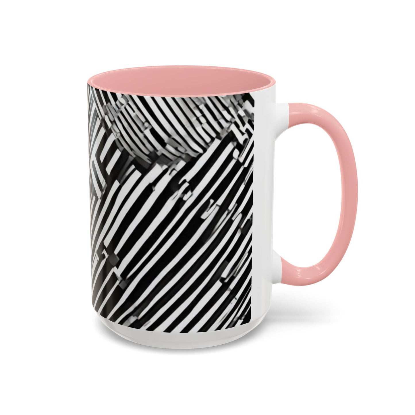 boostlete-mile-by-mile-pattern-barcode-monoline-0059 — Accent Mug 11oz/15oz