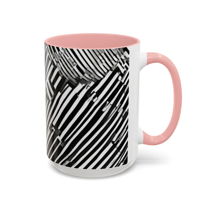 boostlete-mile-by-mile-pattern-barcode-monoline-0059 — Accent Mug 11oz/15oz