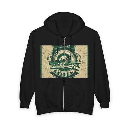 boostlete-mile-by-mile-type-chase-the-clock-banner-athletic-0013 — Unisex Heavy Blend Full-Zip Hooded Sweatshirt