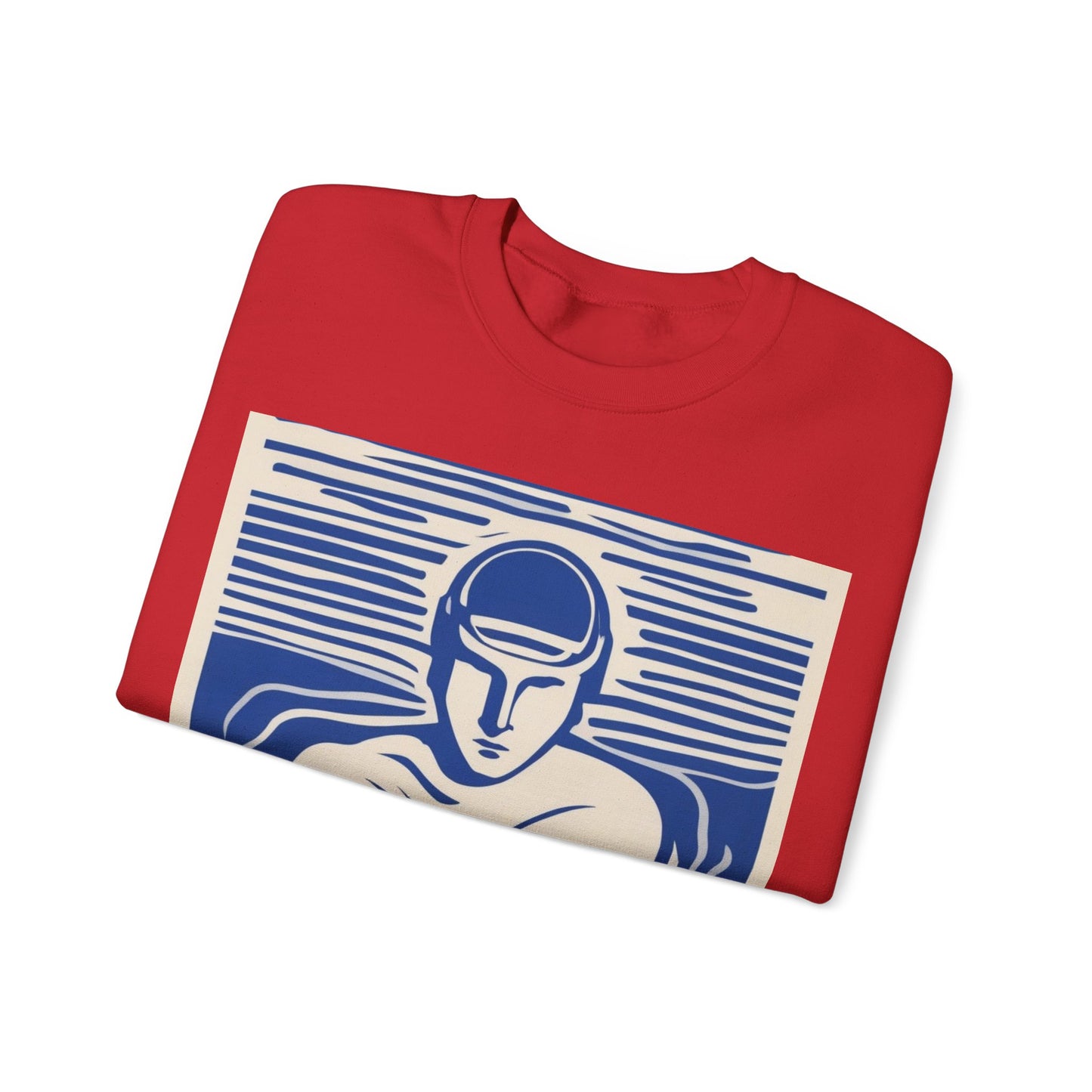 boostlete-boost-mode-icon-swimmer-motion-vector-0062 — Unisex Heavy Blend Crewneck Sweatshirt (Gildan)