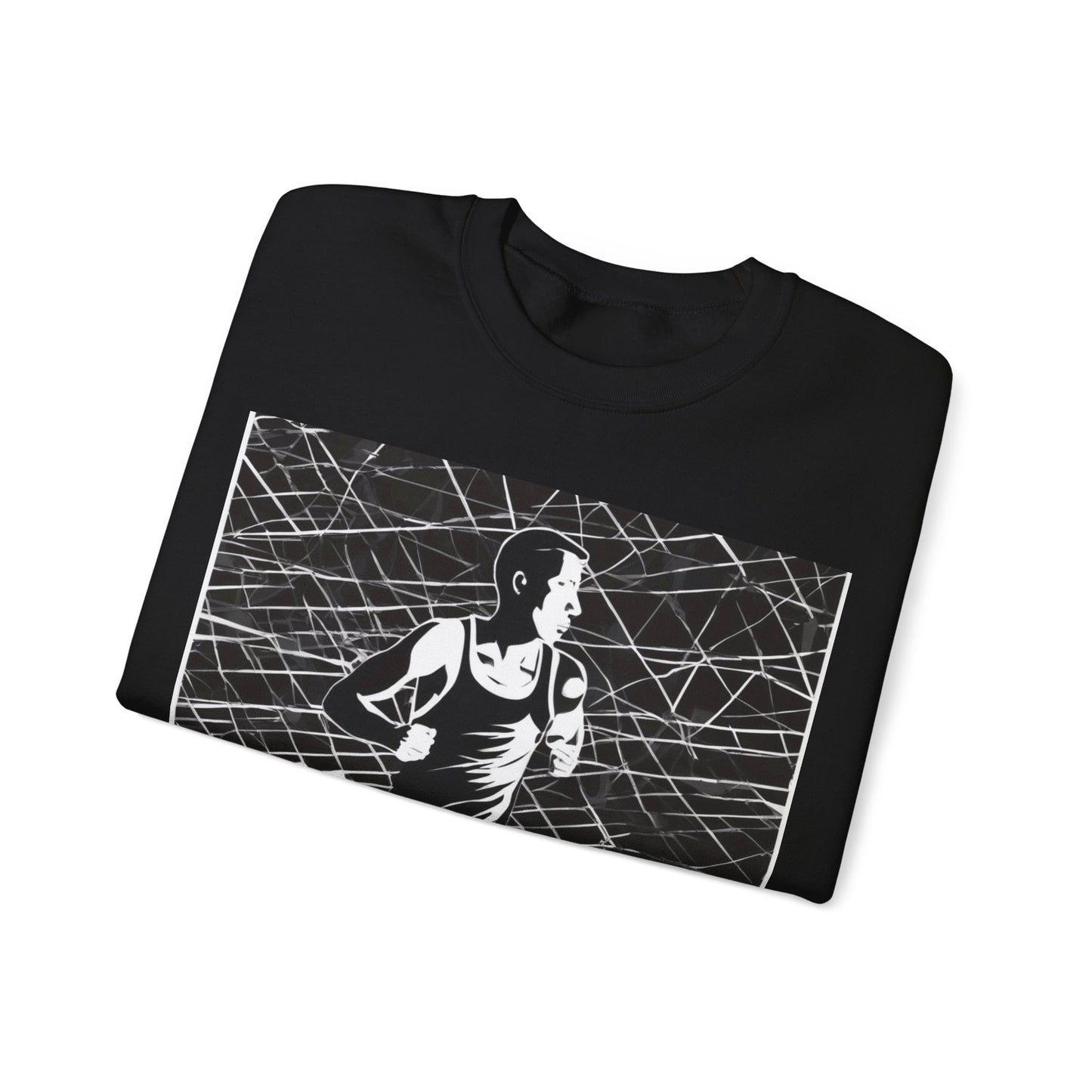 boostlete-headspace-scene-marathoner-speed-geometric-0816 — Unisex Heavy Blend Crewneck (G18000)