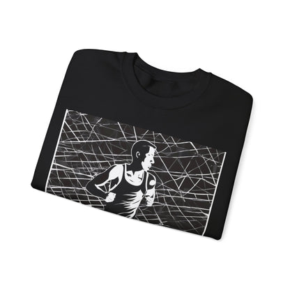 boostlete-headspace-scene-marathoner-speed-geometric-0816 — Unisex Heavy Blend Crewneck (G18000)