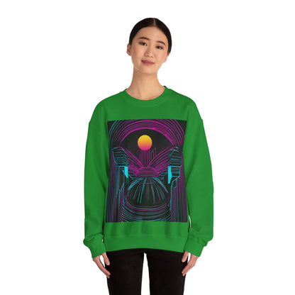 boostlete-rise-grind-icon-sunrise-motion-paper-0962 — Unisex Heavy Blend Crewneck (G18000)