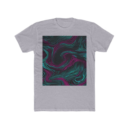 boostlete-am-crew-pattern-topographic-monoline-0075 — Unisex Cotton Crew Tee (NL 3600)
