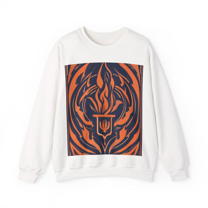boostlete-quiet-power-icon-flame-duotone-athletic-0158 — Unisex Heavy Blend Crewneck Sweatshirt (Gildan)