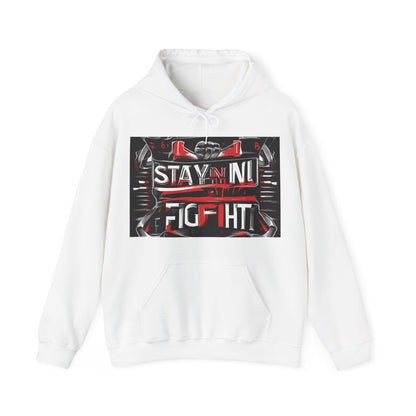 boostlete-rise-grind-type-stay-in-the-fight-banner-retro-1441 — Unisex Heavy Blend Hoodie (G18500)