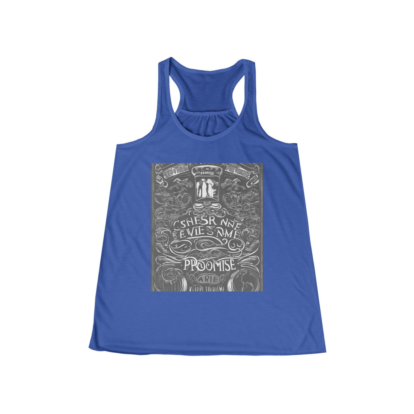 boostlete-boost-mode-type-keep-the-promise-big-monoline-0049 — Women's Flowy Racerback Tank (B+C 8800)