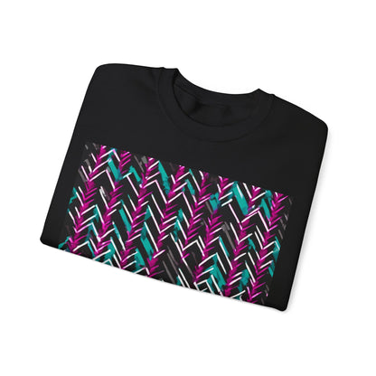 boostlete-recovery-progress-pattern-chevron-retro-0243 — Unisex Heavy Blend Crewneck (G18000)