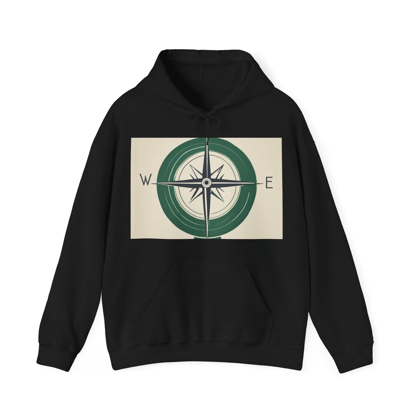 boostlete-iron-intent-icon-compass-soft-blueprint-0614 — Unisex Heavy Blend Hoodie (G18500)