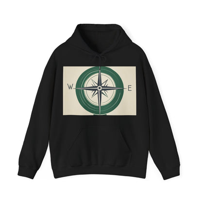 boostlete-iron-intent-icon-compass-soft-blueprint-0614 — Unisex Heavy Blend Hoodie (G18500)