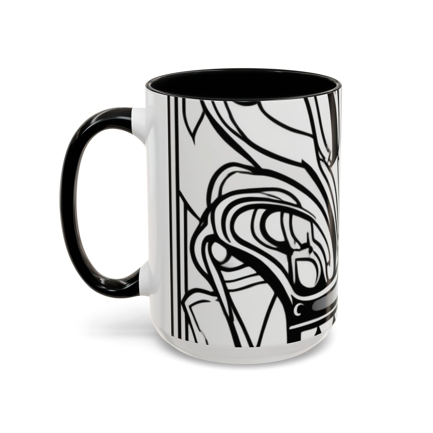 boostlete-boost-mode-icon-crown-offset-line-art-0190 — Accent Mug 11oz/15oz