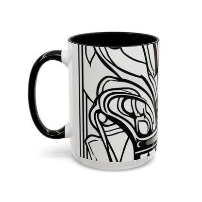 boostlete-boost-mode-icon-crown-offset-line-art-0190 — Accent Mug 11oz/15oz