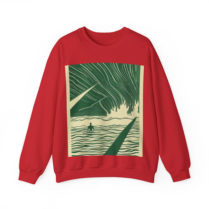 boostlete-mile-by-mile-icon-swimmer-motion-isometric-0078 — Unisex Heavy Blend Crewneck Sweatshirt (Gildan)