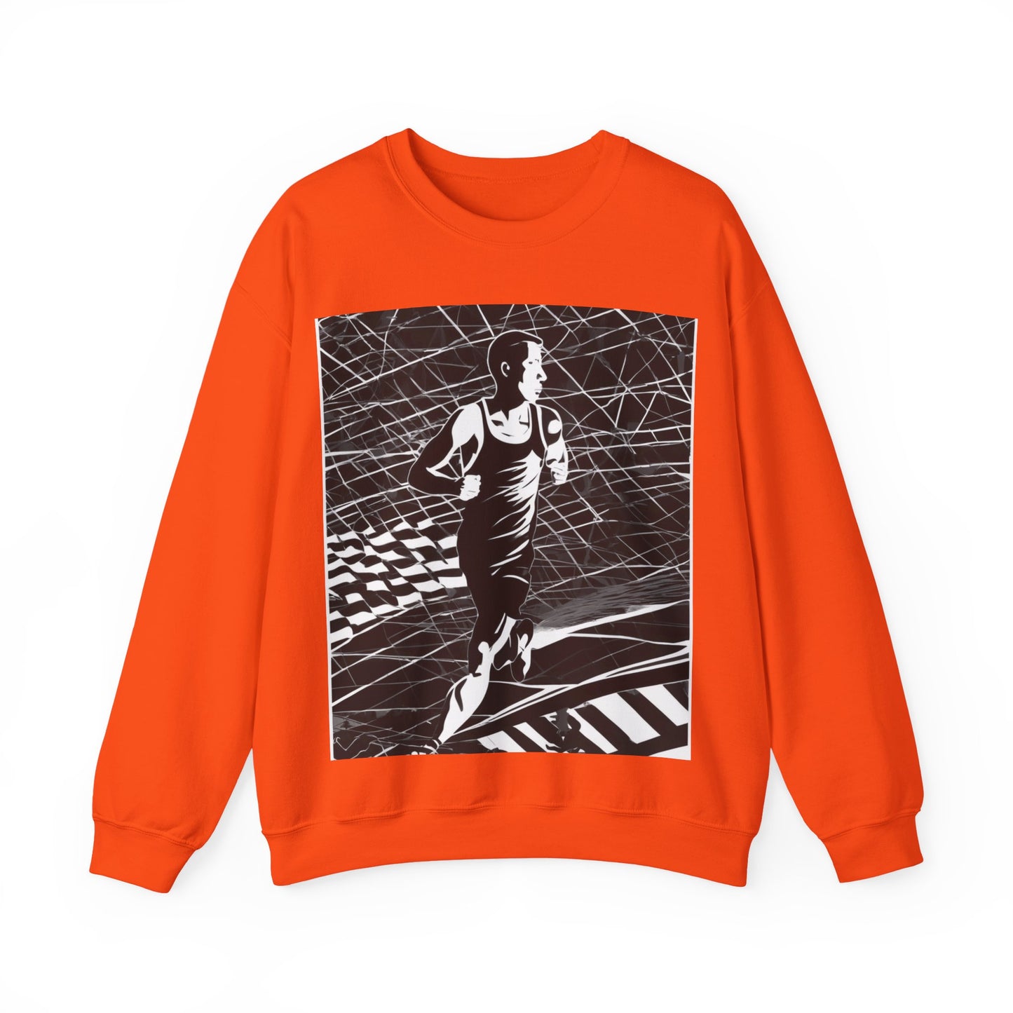 boostlete-headspace-scene-marathoner-speed-geometric-0816 — Unisex Heavy Blend Crewneck (G18000)