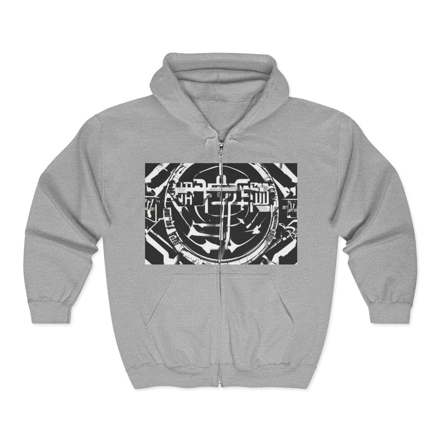 boostlete-am-crew-type-consistency-is-the-flex-centered-industrial-0137 — Unisex Heavy Blend Full-Zip Hooded Sweatshirt