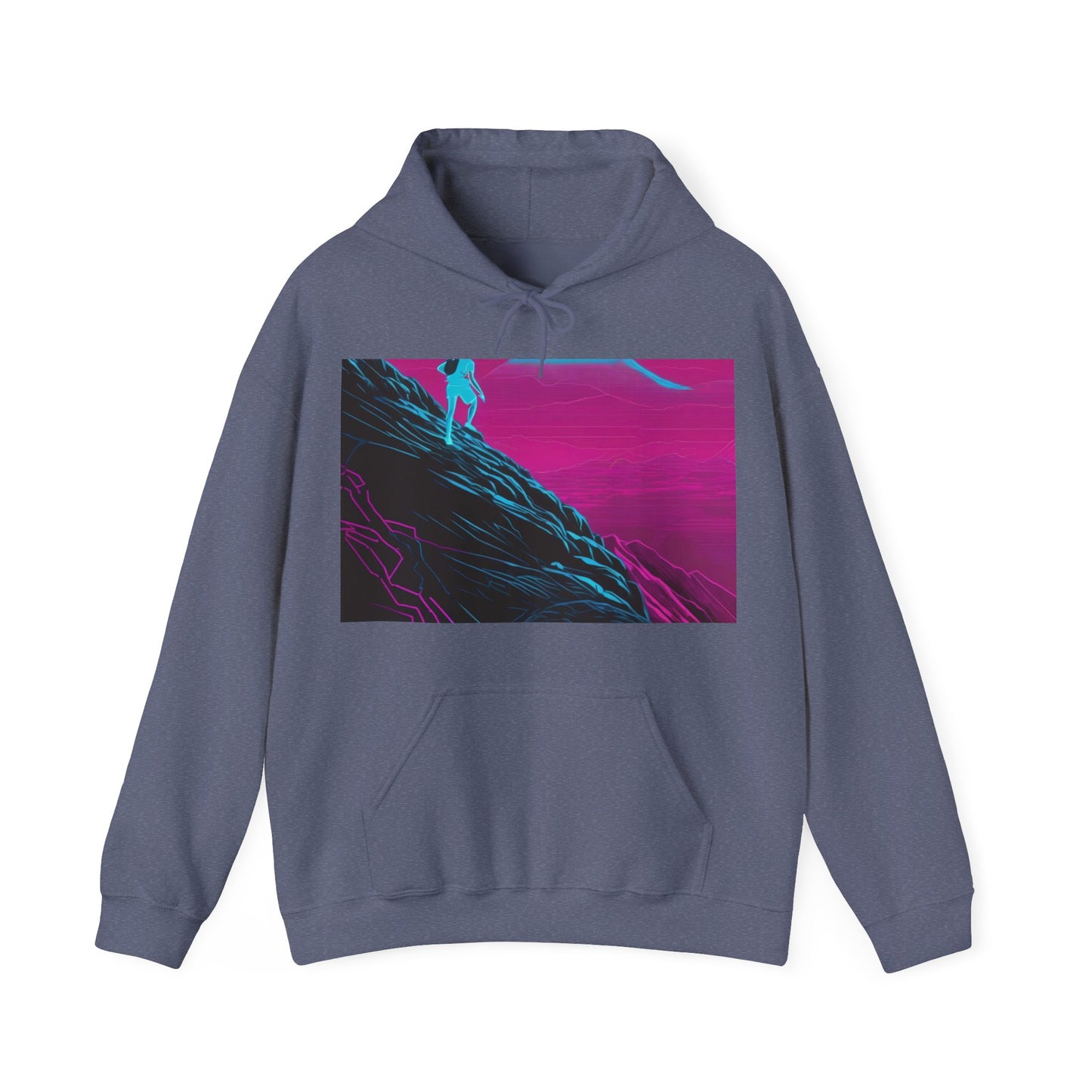 boostlete-boost-mode-scene-trail-neon-blueprint-0832 — Unisex Heavy Blend Hoodie (G18500)