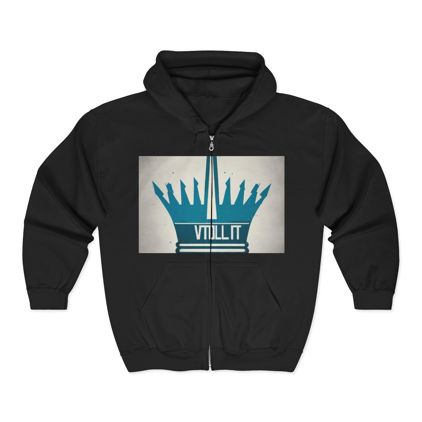 boostlete-am-crew-icon-crown-matte-industrial-0058 — Unisex Heavy Blend Full-Zip Hooded Sweatshirt