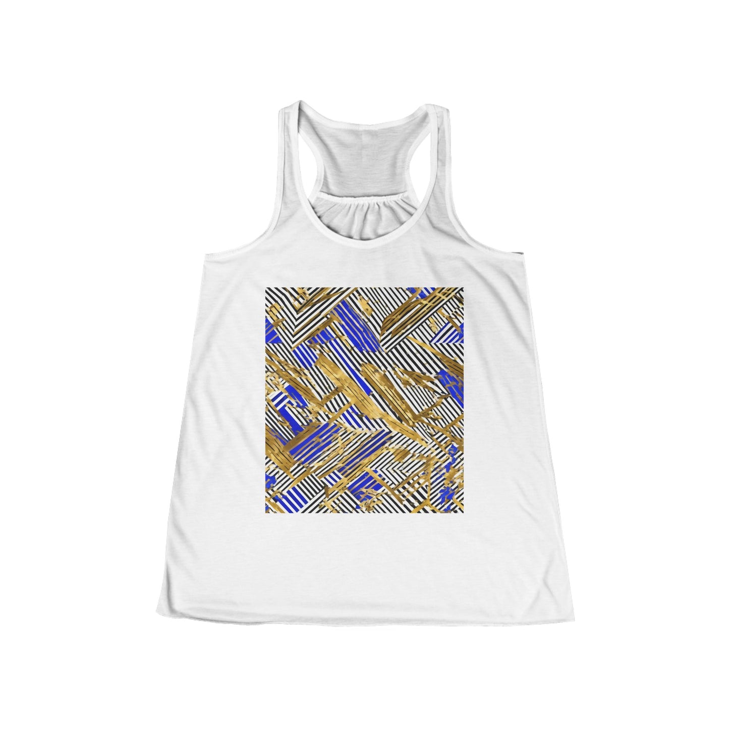boostlete-boost-mode-pattern-diagonal-monoline-0015 — Women's Flowy Racerback Tank (B+C 8800)