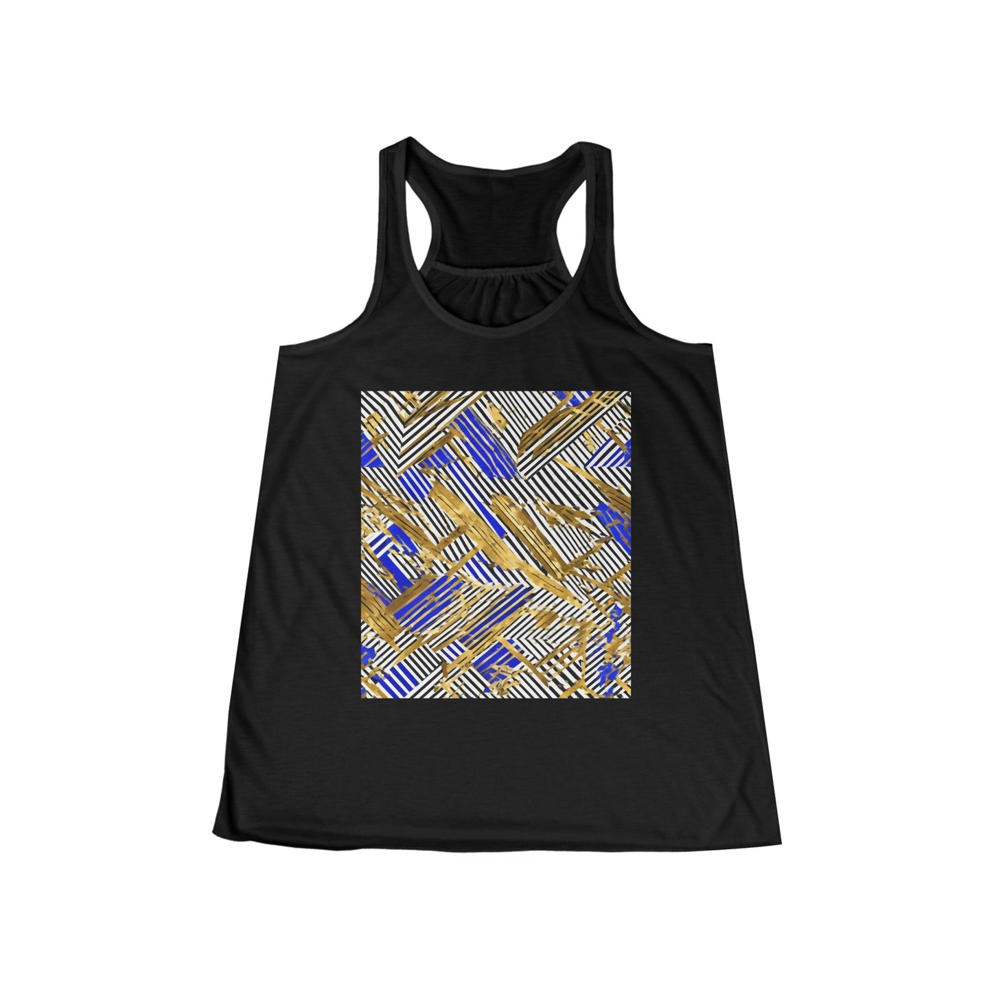 boostlete-boost-mode-pattern-diagonal-monoline-0015 — Women's Flowy Racerback Tank (B+C 8800)