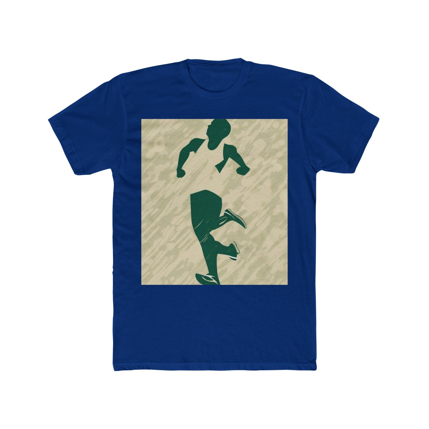 boostlete-am-crew-icon-runner-grainy-blueprint-0134 — Unisex Cotton Crew Tee (NL 3600)