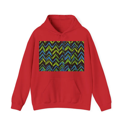 boostlete-mile-by-mile-pattern-chevron-monoline-0051 — Unisex Heavy Blend Hooded Sweatshirt (Gildan)