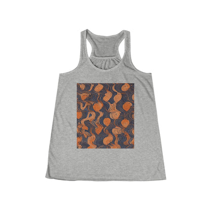 boostlete-iron-intent-pattern-topographic-engraved-0019 — Women's Flowy Racerback Tank (B+C 8800)