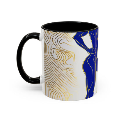 boostlete-iron-intent-scene-lunge-neon-line-art-0392 — Accent Mug 11/15oz