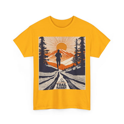 boostlete-iron-intent-scene-trail-glitch-badge-0100 — Unisex Heavy Cotton Tee (Gildan 5000)