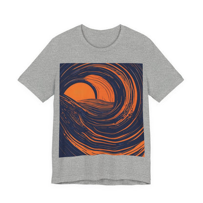 boostlete-rise-grind-icon-sunrise-speed-line-art-0202 — Unisex Jersey Short Sleeve (B+C 3001)