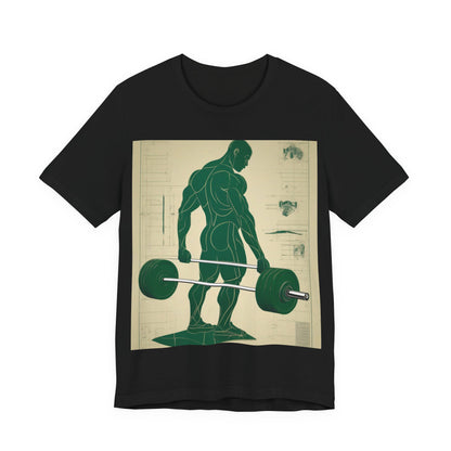 boostlete-recovery-progress-scene-deadlift-3d-blueprint-0236 — Unisex Jersey Short Sleeve (B+C 3001)