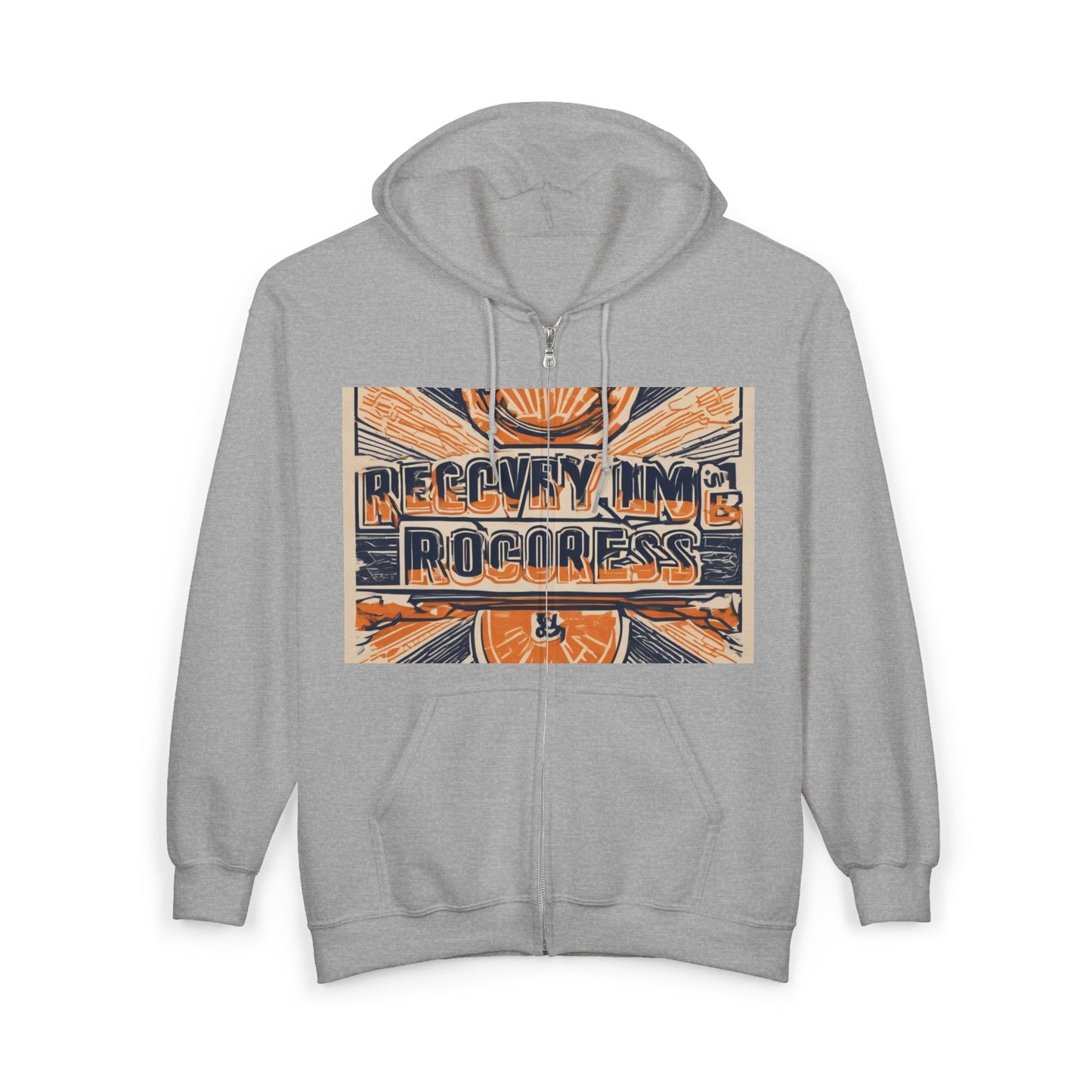 boostlete-boost-mode-type-recovery-progress-outline-over-solid-badge-0161 — Unisex Heavy Blend Full-Zip Hooded Sweatshirt