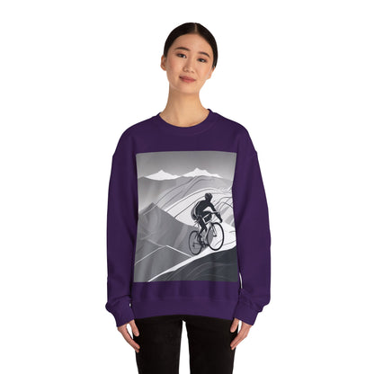 boostlete-recovery-progress-scene-cyclist-motion-vector-0808 — Unisex Heavy Blend Crewneck (G18000)