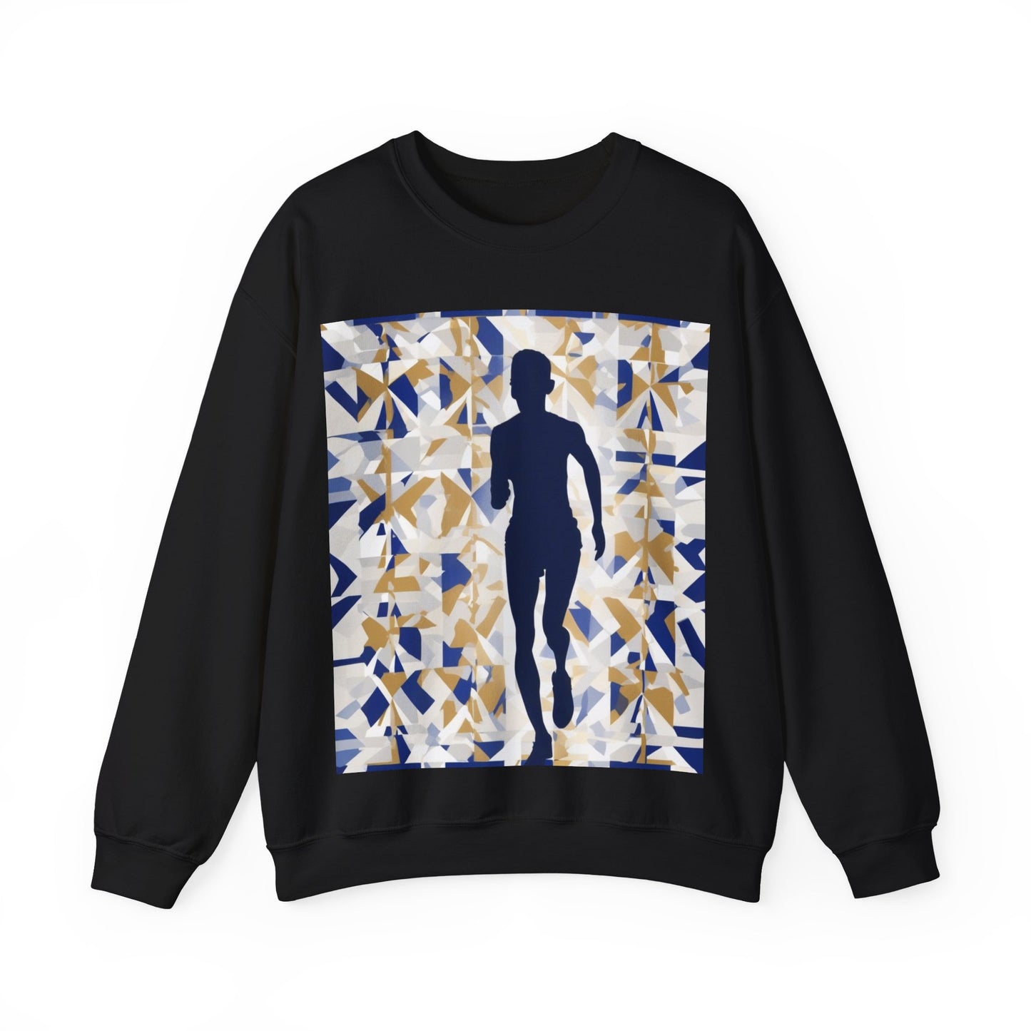 boostlete-recovery-progress-scene-marathoner-matte-geometric-0448 — Unisex Heavy Blend Crewneck Sweatshirt (Gildan)