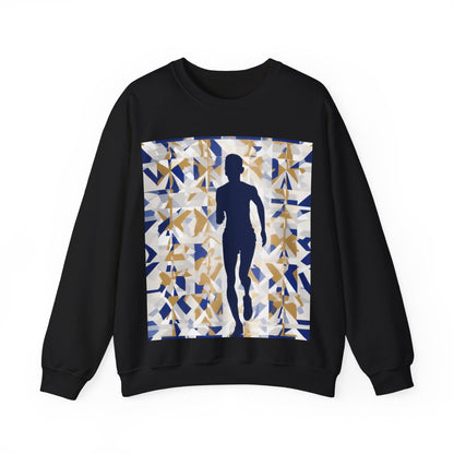 boostlete-recovery-progress-scene-marathoner-matte-geometric-0448 — Unisex Heavy Blend Crewneck Sweatshirt (Gildan)