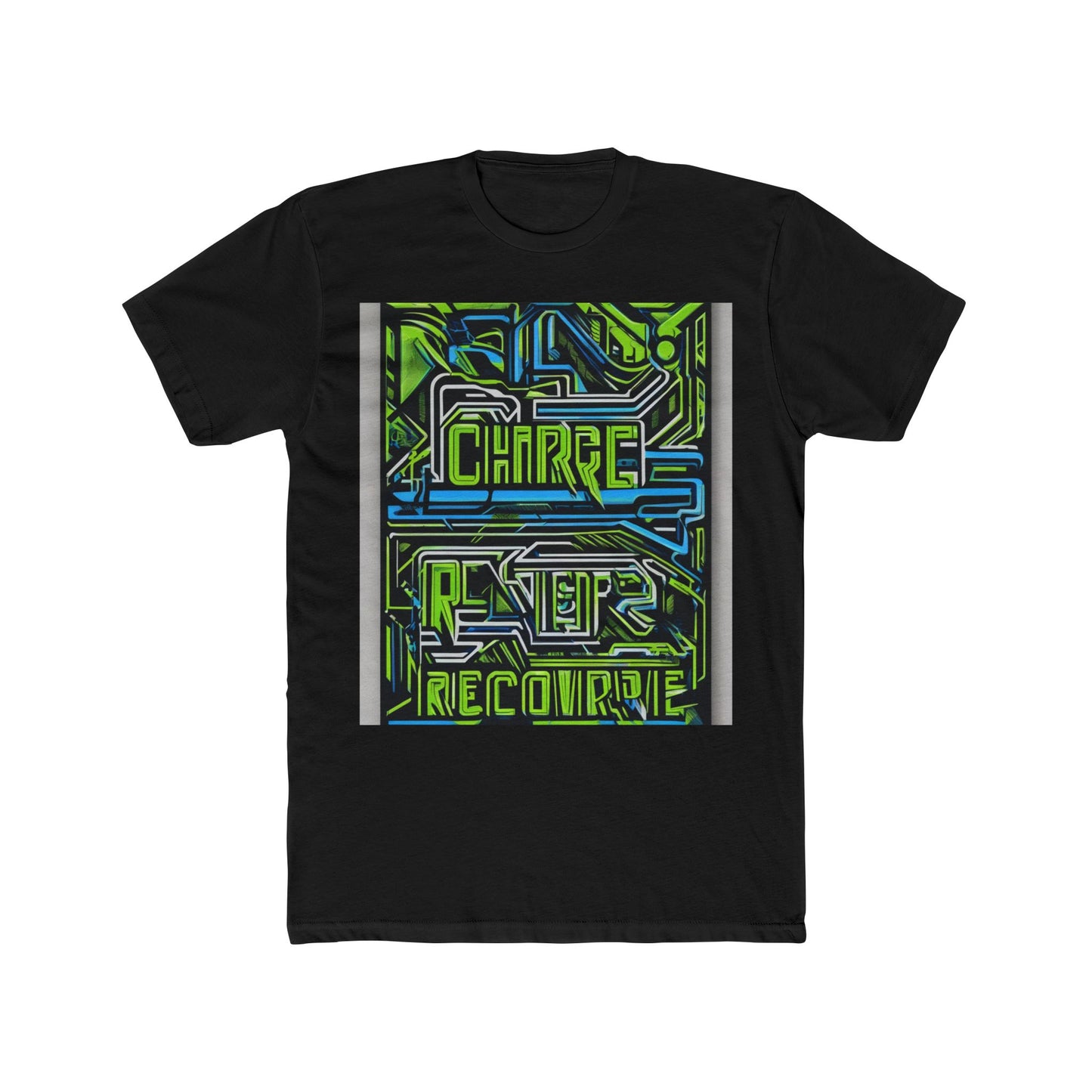 boostlete-pr-season-type-charge-train-recover-outline-over-solid-geometric-0129 — Unisex Cotton Crew Tee (NL 3600)