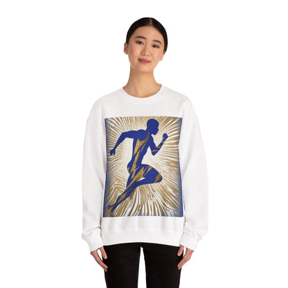 boostlete-field-day-scene-sprinter-motion-paper-0496 — Unisex Heavy Blend Crewneck Sweatshirt (Gildan)