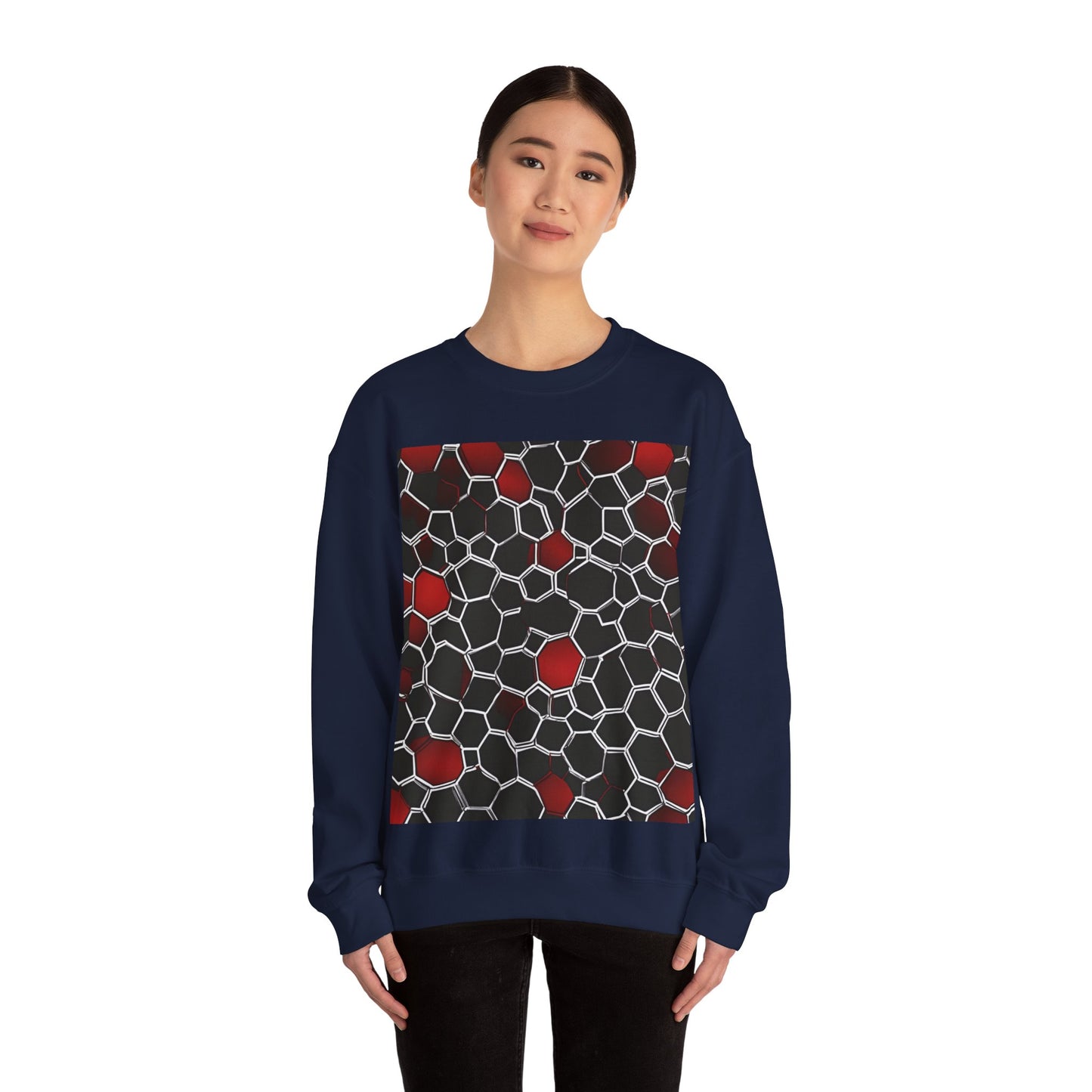 boostlete-quiet-power-pattern-hex-vector-0039 — Unisex Heavy Blend Crewneck (G18000)