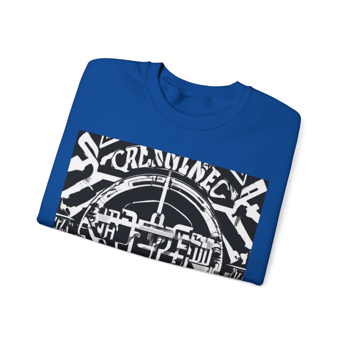 boostlete-am-crew-type-consistency-is-the-flex-centered-industrial-0137 — Unisex Heavy Blend Crewneck Sweatshirt (Gildan)