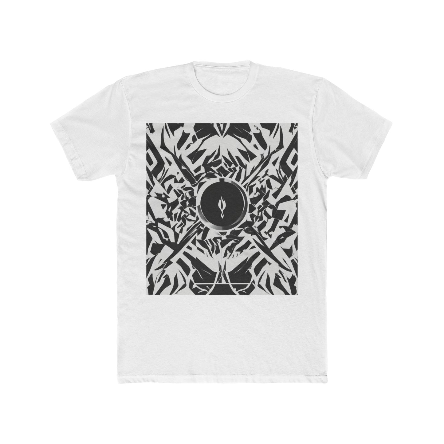boostlete-am-crew-icon-flame-matte-geometric-0286 — Unisex Cotton Crew Tee (NL 3600)