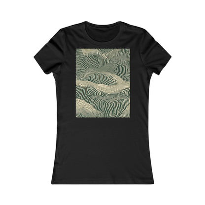 boostlete-rise-grind-pattern-topographic-modern-0403 — Women's Favorite Tee (B+C 6004)