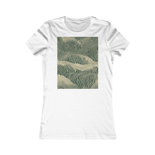 boostlete-rise-grind-pattern-topographic-modern-0403 — Women's Favorite Tee (B+C 6004)