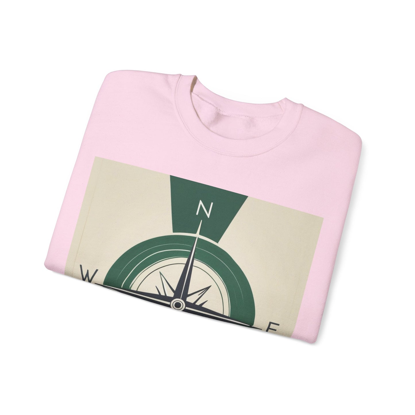 boostlete-iron-intent-icon-compass-soft-blueprint-0614 — Unisex Heavy Blend Crewneck (G18000)