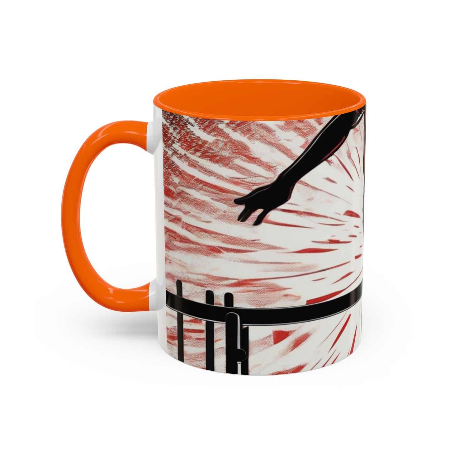 boostlete-recovery-progress-scene-hurdler-halftone-engraved-0212 — Accent Mug 11oz/15oz